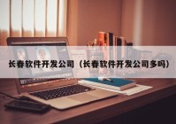 長春軟件開發(fā)公司（長春軟件開發(fā)公司多嗎）