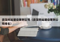 資深網(wǎng)站建設策劃公司（資深網(wǎng)站建設策劃公司排名）