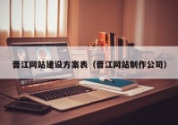 晉江網(wǎng)站建設(shè)方案表（晉江網(wǎng)站制作公司）