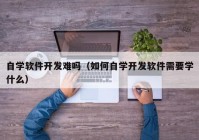 自學軟件開發(fā)難嗎（如何自學開發(fā)軟件需要學什么）