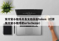 支付寶小程序開發(fā)文檔獲取token（打開支付寶小程序的urlscheme）