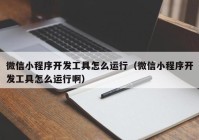 微信小程序開發(fā)工具怎么運行（微信小程序開發(fā)工具怎么運行?。? /></a>
		</div>
		<div   id=