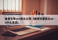 搜索引擎seo優(yōu)化公司（搜索引擎優(yōu)化seo什么意思）